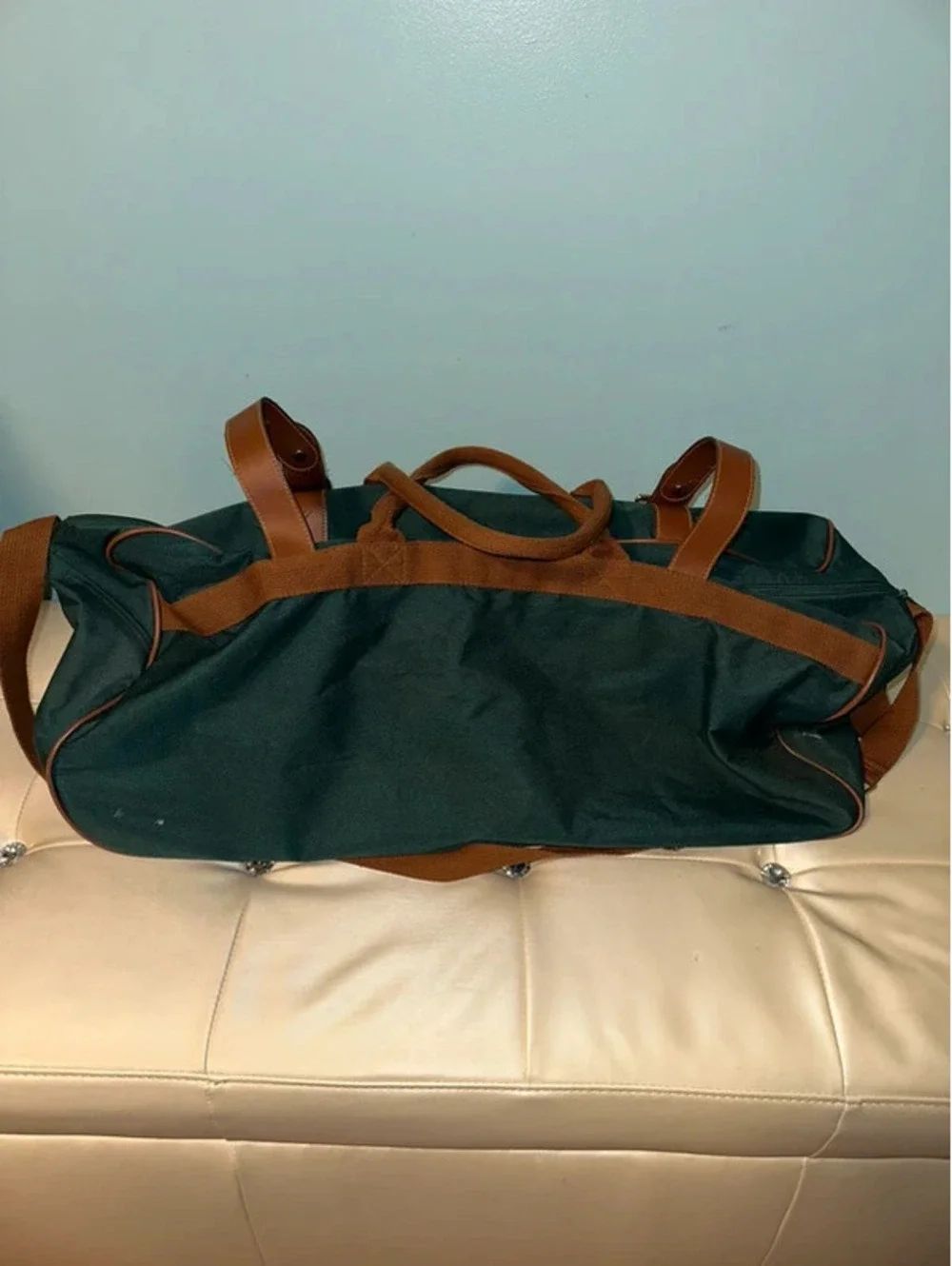 Vintage Ralph Lauren Polo Green 90s Rolling Duffle Bag